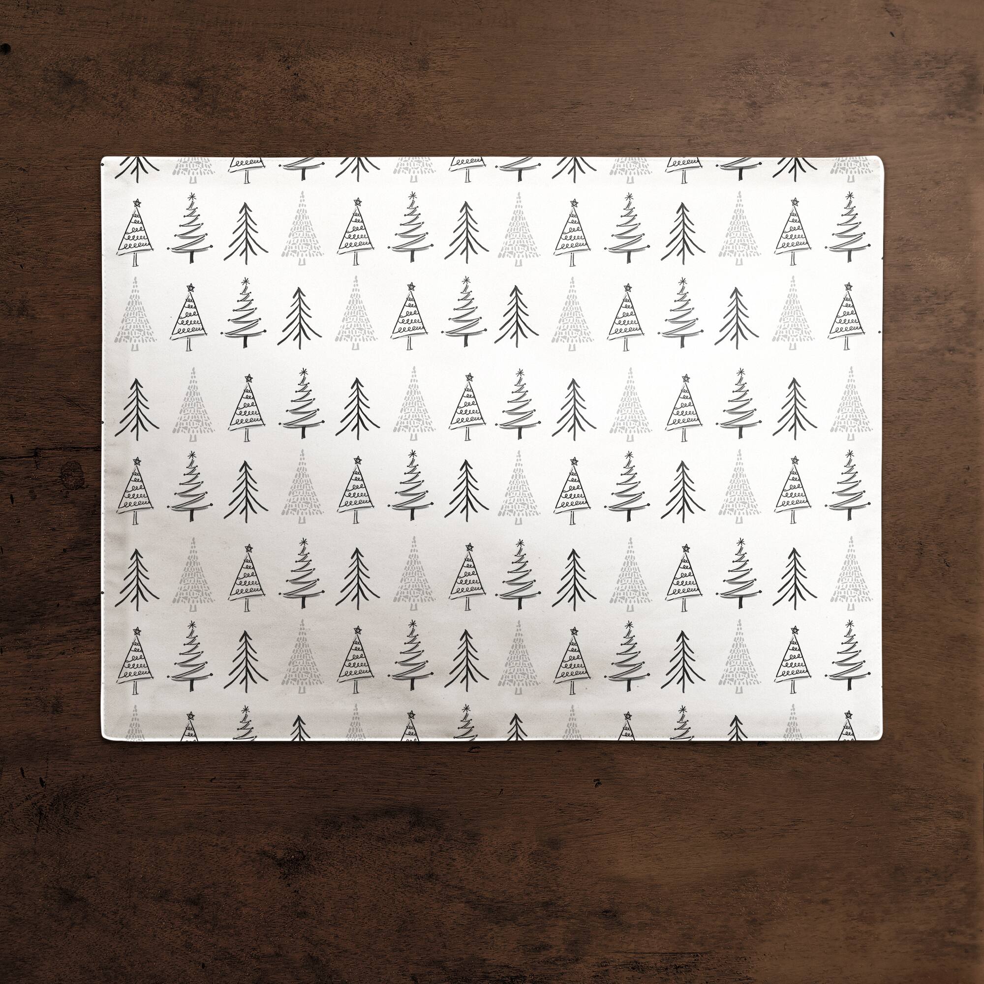 Designs Direct Christmas Trees 18" x 14" Cotton Twill Placemat